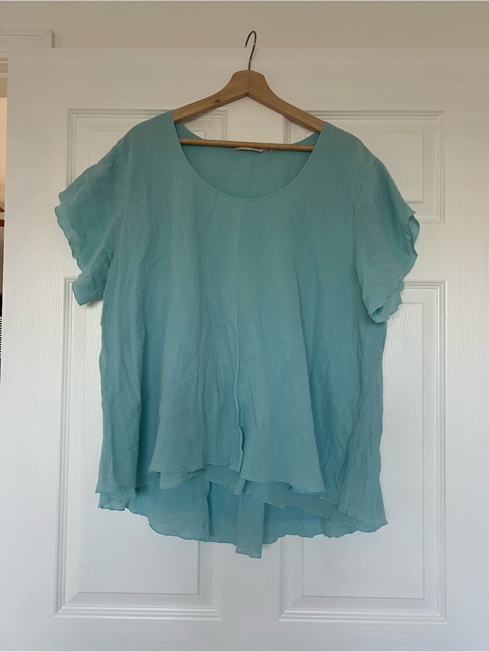 Soft Surroundings Aqua Blue Layered Tunic Top